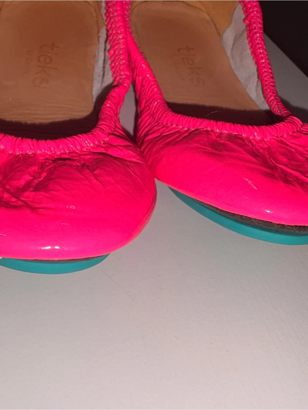 Tieks Kids Ballet Flats in Bright Neon Pink